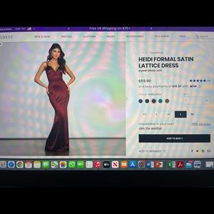 Wedding guest Formal satin dress